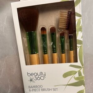 3/$20💥 Beauty 360 Bamboo 6-piece Makeup Brush Set NIB